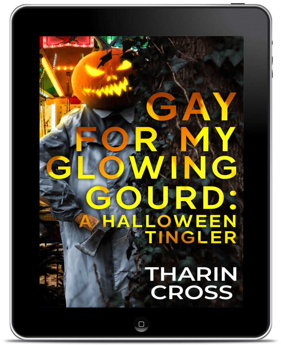 Gay for My Glowing Gourd: A Halloween Tingler — book cover graphic.
